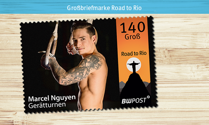 Briefmarken-Motive Holz hell RIO 140er