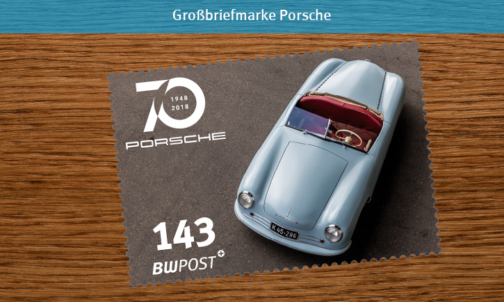 Briefmarken-Motive Vorlage HGdunkel Groß Porsche