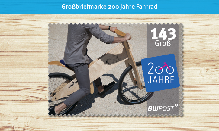 Briefmarken-Motive Vorlage HGhell Fahrrad 143er